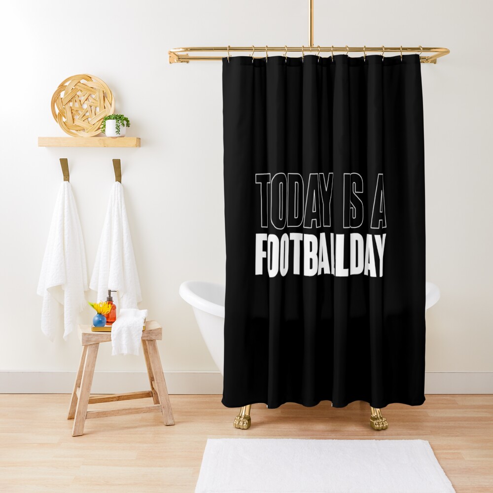 Door To Door Insurance Today is a Football Day saying statement Shower Curtain CS-TAG9HX90