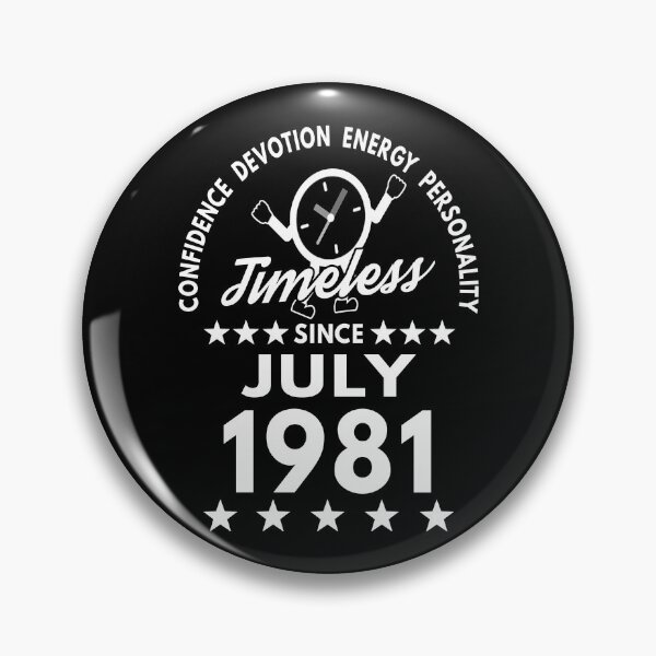 Item preview, July Birthday Timeless Person -1981 - White Text designed and sold by MoonsmileProd.