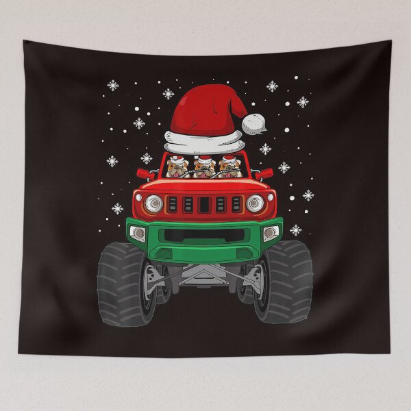 Item preview, Pug Driver Truck Pug Santa Christmas designed and sold by KellySX.