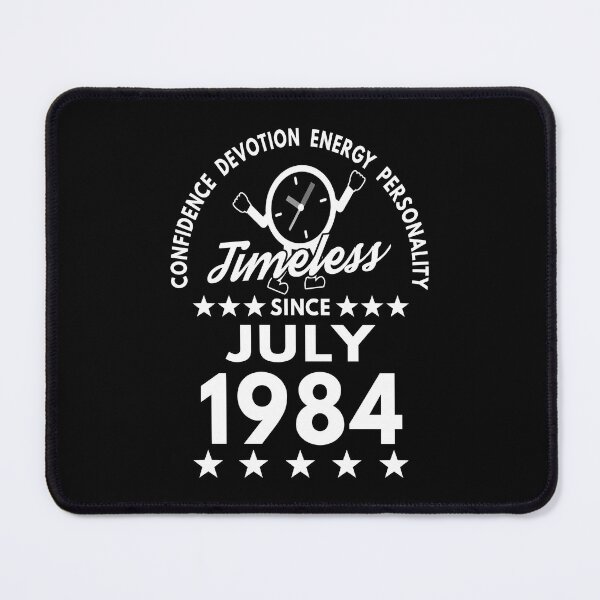 Item preview, July Birthday Timeless Person -1984 - White Text designed and sold by MoonsmileProd.