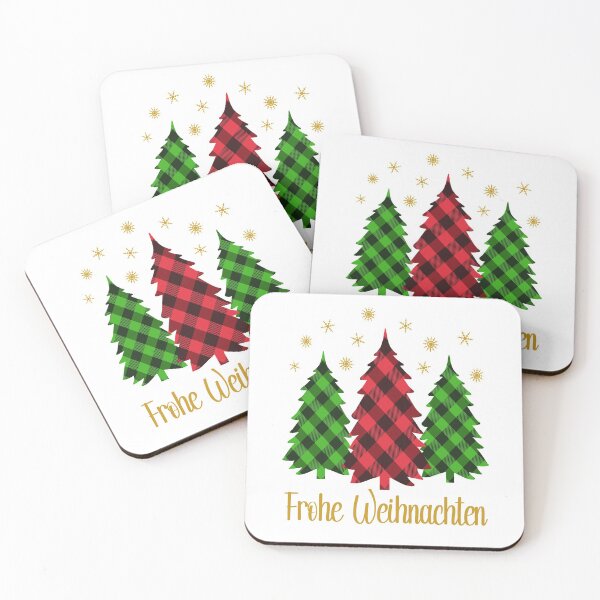 Item preview, Frohe Weihnachten German Holiday Phrase With Plaid Christmas Tree Pajama designed and sold by Bad Kitty Designz.