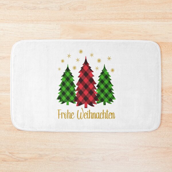 Item preview, Frohe Weihnachten German Holiday Phrase With Plaid Christmas Tree Pajama designed and sold by Bad Kitty Designz.