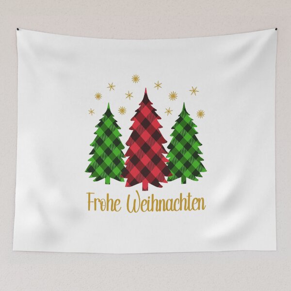 Item preview, Frohe Weihnachten German Holiday Phrase With Plaid Christmas Tree Pajama designed and sold by Bad Kitty Designz.
