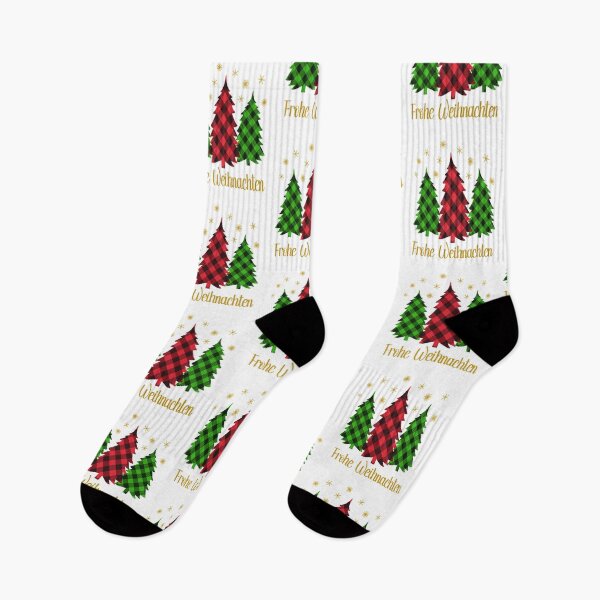 Item preview, Frohe Weihnachten German Holiday Phrase With Plaid Christmas Tree Pajama designed and sold by Bad Kitty Designz.