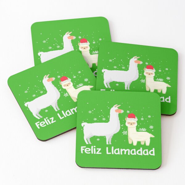 Item preview, Christmas Holiday Feliz Llamadad on Green designed and sold by AlteredAtelier.