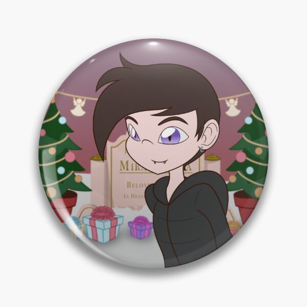 Item preview, On Christmas Mourning  Jett (Pin Button) designed and sold by Eckertainment.