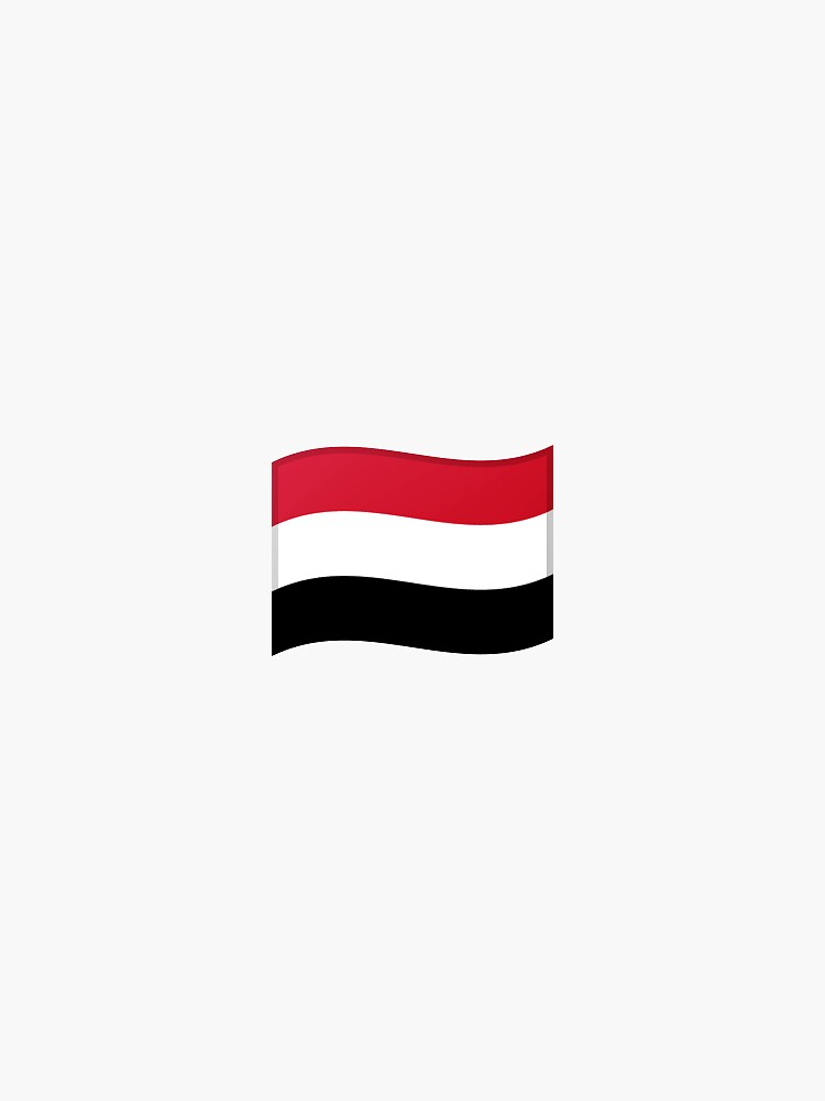 "Yemen flag emoji" Sticker for Sale by Stickypegatinas Redbubble