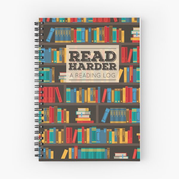 Item preview, Read Harder: Cute Book Case Bibliophile Book Review Reading Log designed and sold by Merchking1.