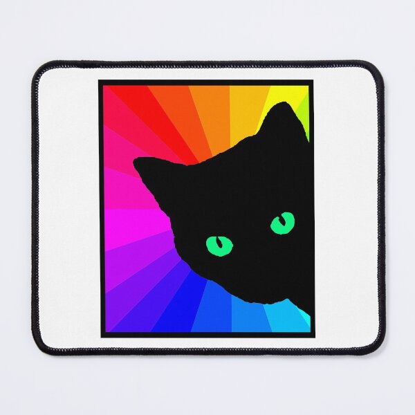Item preview, Black Cat Color Prism Green Eyes - Cat Lover design designed and sold by TopRatedDesigns.