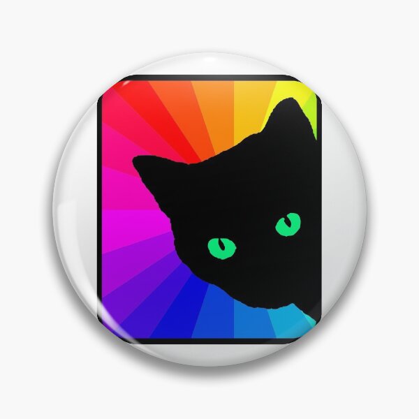 Item preview, Black Cat Color Prism Green Eyes - Cat Lover design designed and sold by TopRatedDesigns.