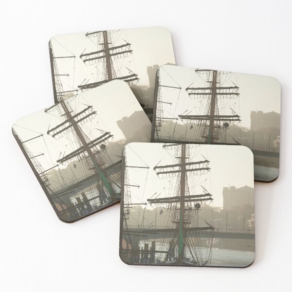 Item preview, Water tower, Schlachte, Weser, sailing ship, fog, autumn, Bremen, Germany designed and sold by Torsten  Krüger.