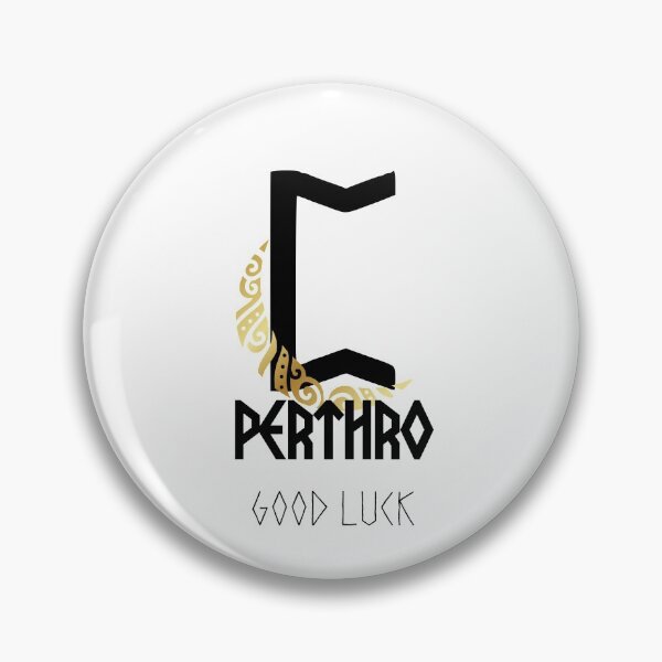 Item preview, Elder Futhark "PERTHRO" Rune with Crescent Moon designed and sold by LilysGoodies.