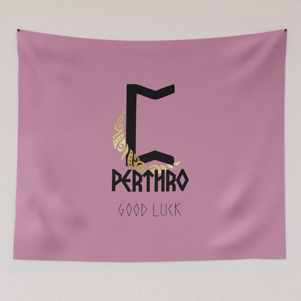 Item preview, Elder Futhark "PERTHRO" Rune with Crescent Moon designed and sold by LilysGoodies.