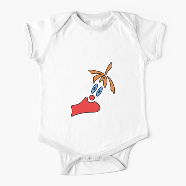 Funny Cartoon Clown Short Sleeve Baby One-Piece