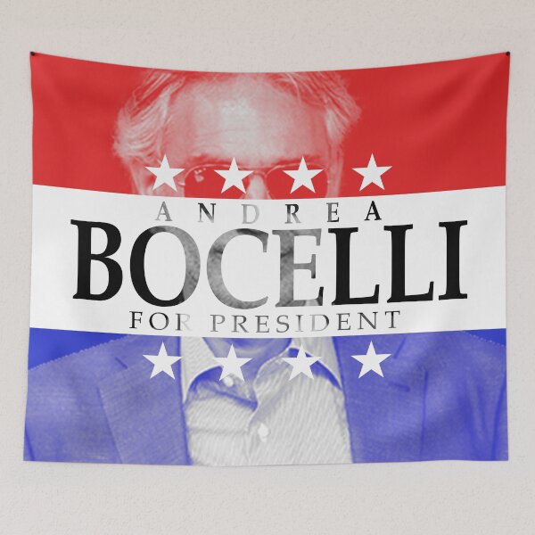 Item preview, Andrea Bocelli For President 2024 designed and sold by JanMally.