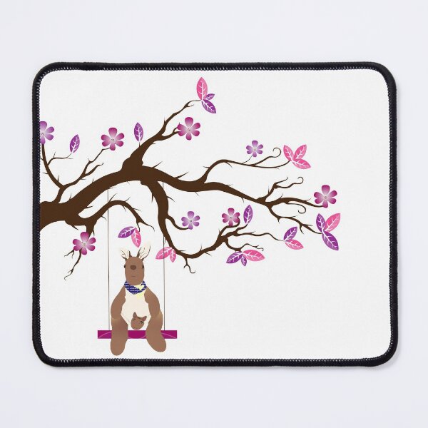 Item preview, Branch tree and kangaroo (pink leaves) designed and sold by Mylecm.