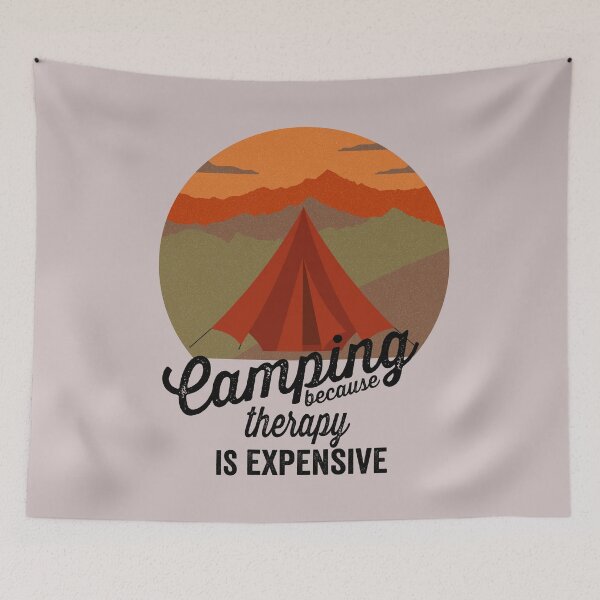 Item preview, Camping because therapy is expensive-summer designed and sold by DesignedBySnip.