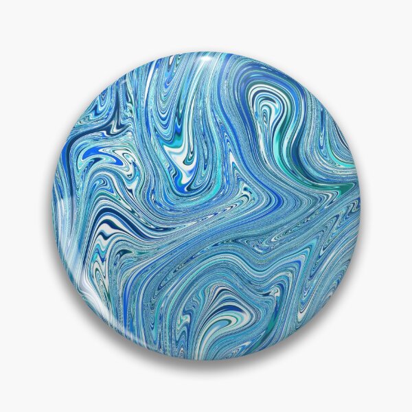 Item preview, Metallic Blue Oceanic Marble Swirl Abstract designed and sold by jays-artworks.