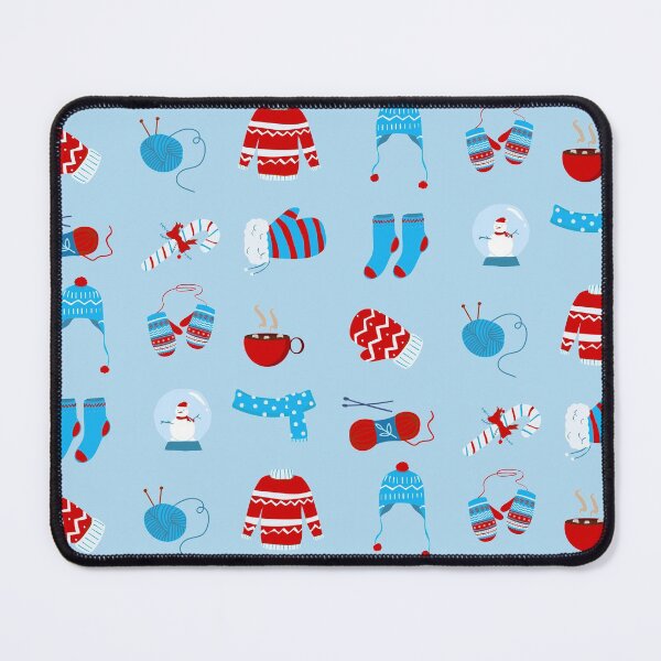 Item preview, Christmas sticker pack: I love Knitting pattern designed and sold by KlaraMacinka.