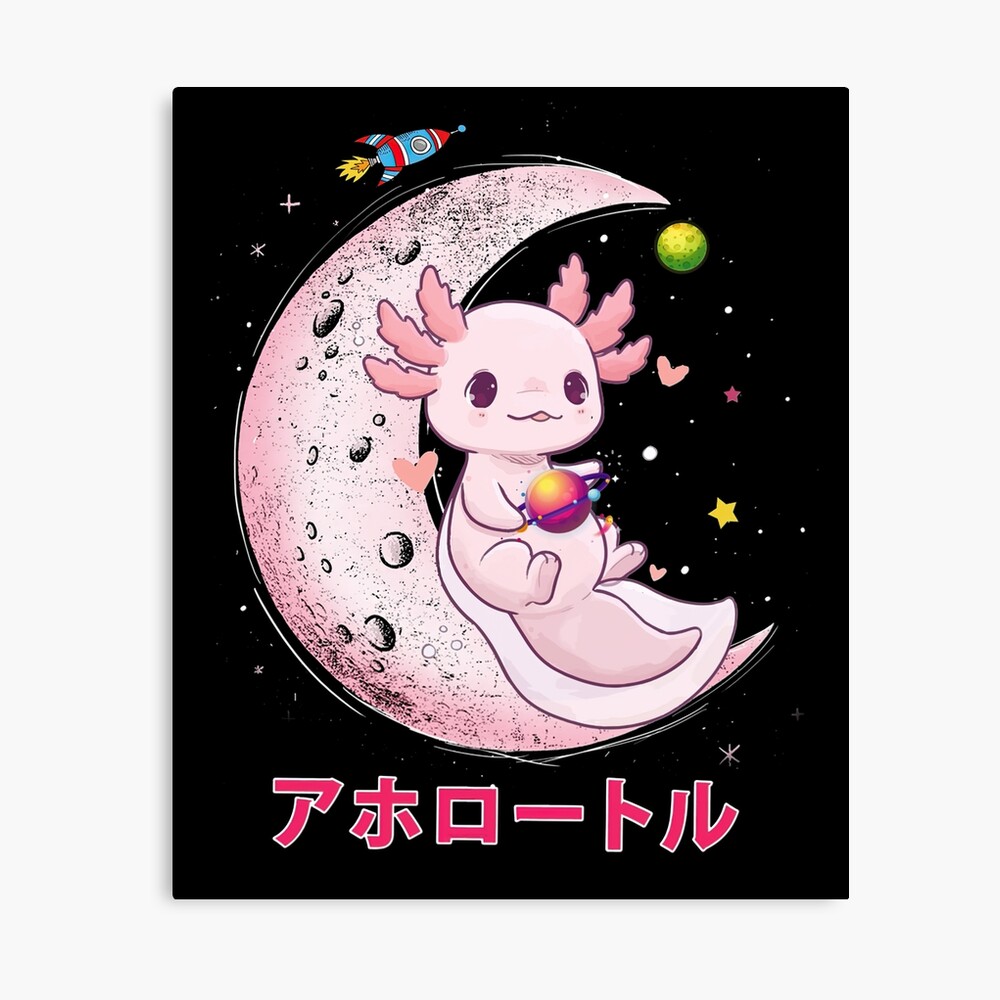 Space Axolotl Kawaii/Vaporwave Aesthetic/Pastel Goth Pink/Japanese