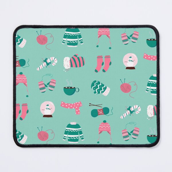 Item preview, Christmas sticker pack: I love Knitting pattern designed and sold by KlaraMacinka.