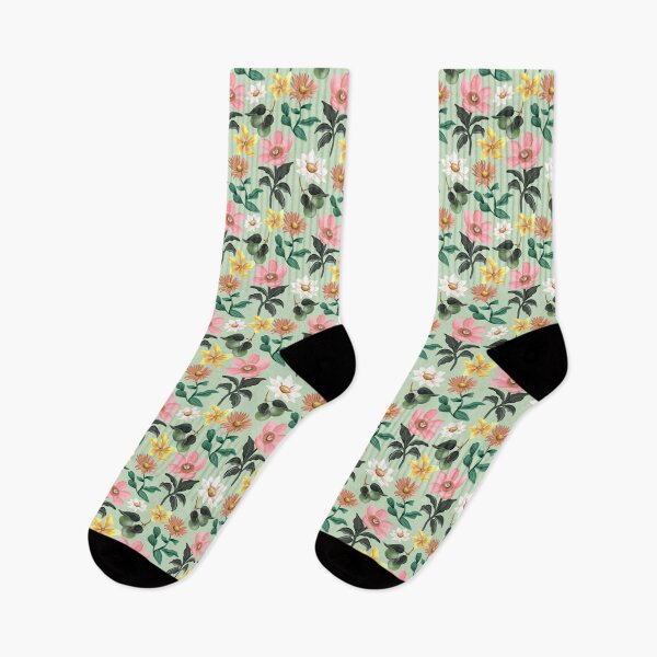 Item preview, Mint Pastel Spring Floral Pattern designed and sold by Happy  People Prints.