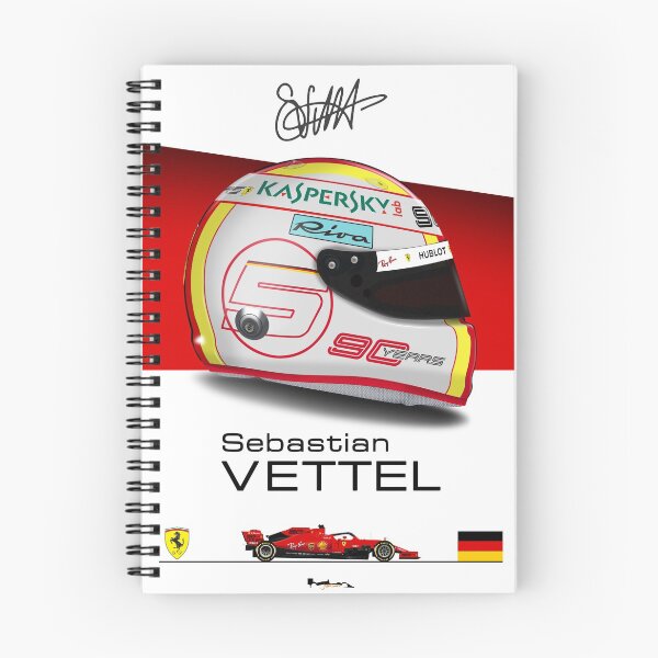 Item preview, Sebastian Vettel - 2019- SF90 Helmet and car Print designed and sold by JageOwen.