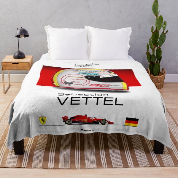 Item preview, Sebastian Vettel - 2019- SF90 Helmet and car Print designed and sold by JageOwen.