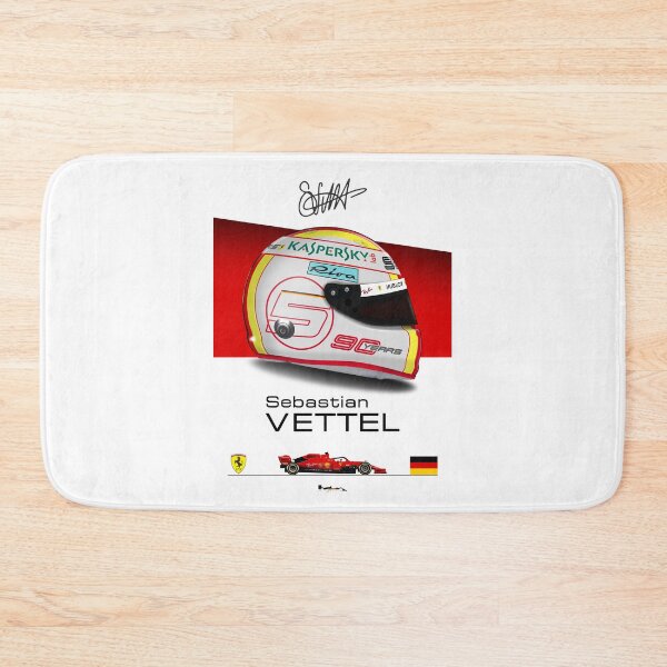Item preview, Sebastian Vettel - 2019- SF90 Helmet and car Print designed and sold by JageOwen.