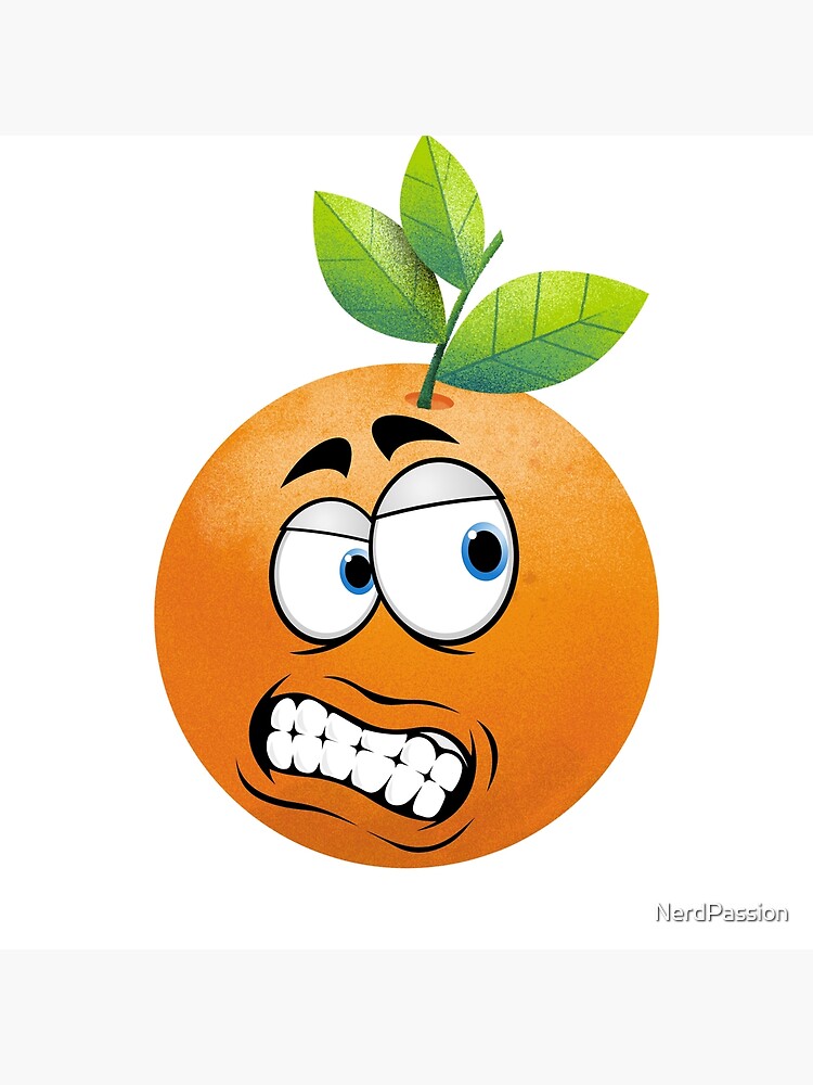"Angry Orange " Poster for Sale by NerdPassion Redbubble