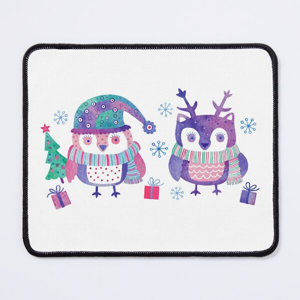 Item preview, Cute watercolor christmas owls designed and sold by Darina Gulbina.