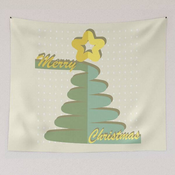 Item preview, Coiled spring Christmas tree on polka dot designed and sold by CutieBlue.