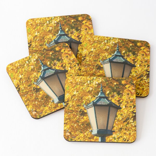 Item preview, Street lamp, lantern, autumn leaves, Bremer Wallanlagen, Bremen, Germany designed and sold by Torsten  Krüger.