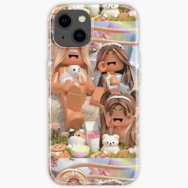  aesthetic preppy roblox girls iPhone Soft Case