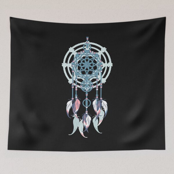 Aperçu de l'œuvre Native American Dreamcatcher protective amulet from the ropes and beads créée et vendue par yassineddy.