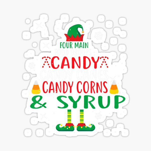 Elf Inspired - 4 Main Food Groups - Candy - Pin, Magnet or Badge Holde