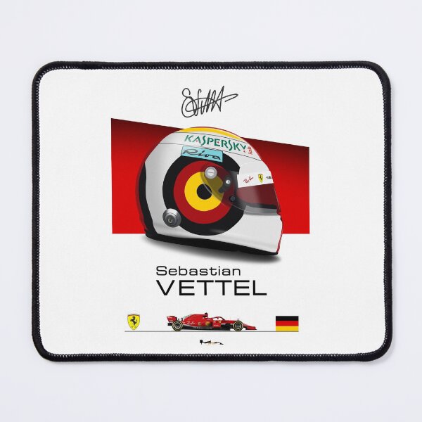 Item preview, Sebastian Vettel - 2018 - SF71H Helmet and car Print designed and sold by JageOwen.