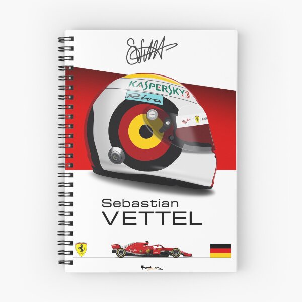 Item preview, Sebastian Vettel - 2018 - SF71H Helmet and car Print designed and sold by JageOwen.
