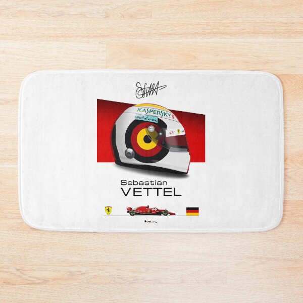 Item preview, Sebastian Vettel - 2018 - SF71H Helmet and car Print designed and sold by JageOwen.