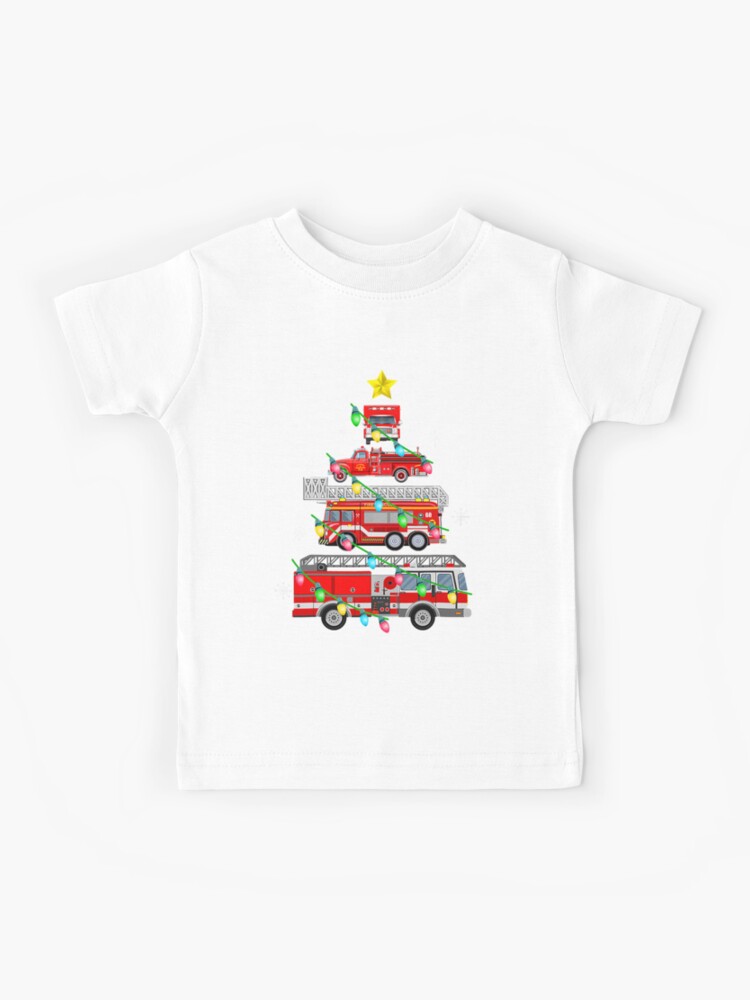 Funny Firefighter Christmas Tee Tree On Truck Fire Xmas T-Shirt Funny Firefighter Christmas Tee Tree On Truck Fire Xmas T-Shirt