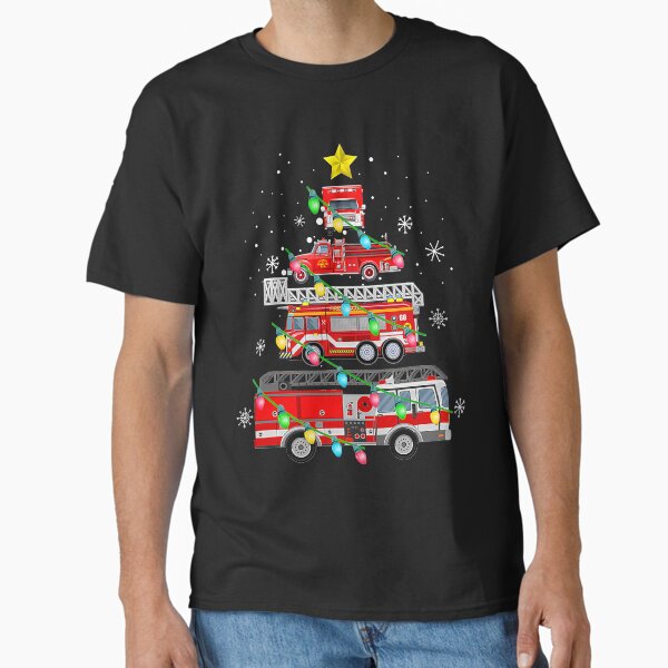 Item preview, Funny Firefighter Fire Truck Christmas Tree Xmas Gifts T-Shirt designed and sold by wernericrj97.