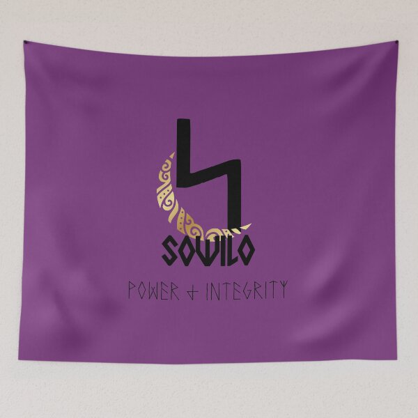 Item preview, Elder Futhark "SOWILO" Rune with Crescent Moon designed and sold by LilysGoodies.