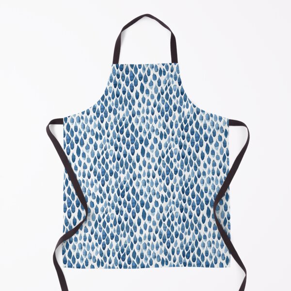 Item preview, Rain repeating pattern watercolor blue & white designed and sold by Leanne Nowell.
