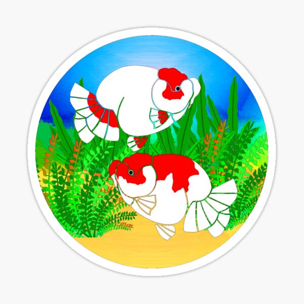 Vista previa del artículo con la obra «Logotipo de Ranchu Goldfish 0207», diseñado y vendido por Nosnah.