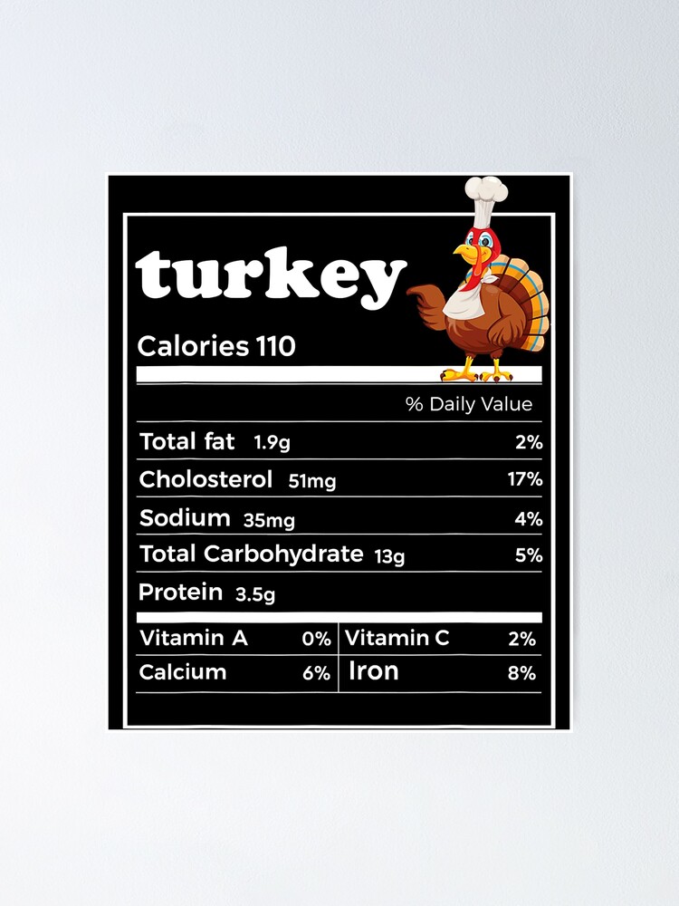 Thanksgiving Turkey Nutritional Facts T-Shirt Thanksgiving Turkey Nutritional Facts T-Shirt