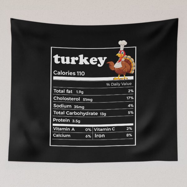 Item preview, Funny Thanksgiving Christmas Food Turkey Nutrition Facts T-Shirt designed and sold by wernericrj97.
