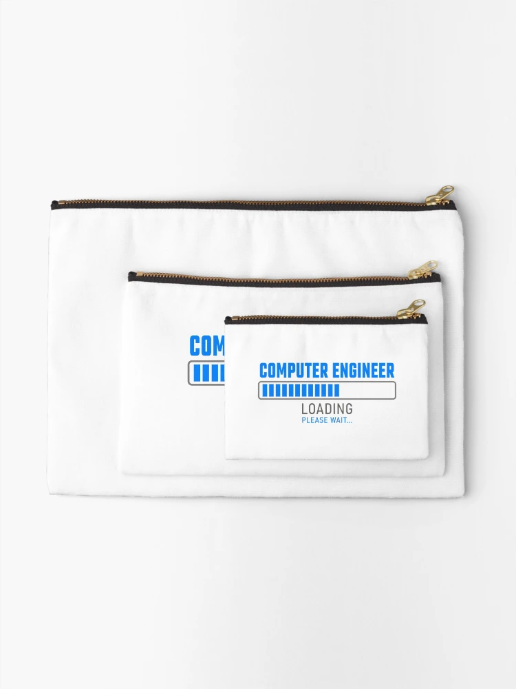Thumbnail 2 of 4, Zipper Pouch, Computer Engineer - Loading please wait designed and sold by VrajStudio.