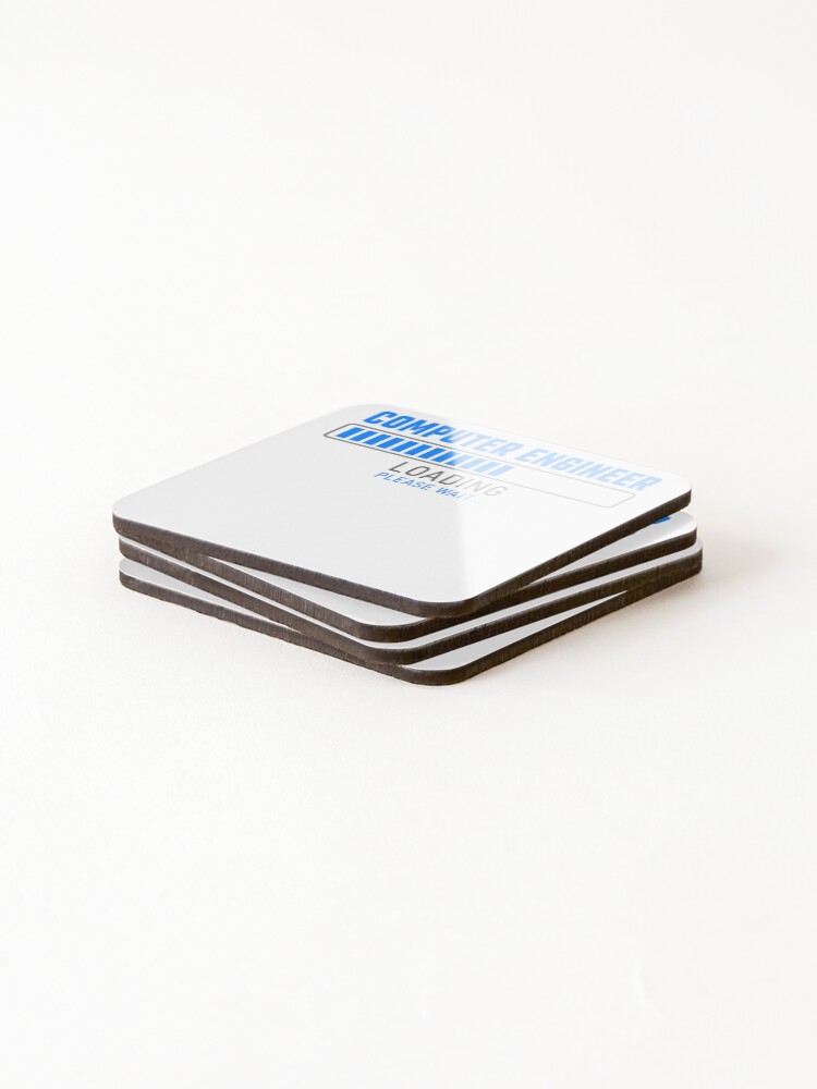 Thumbnail 4 of 5, Coasters (Set of 4), Computer Engineer - Loading please wait designed and sold by VrajStudio.
