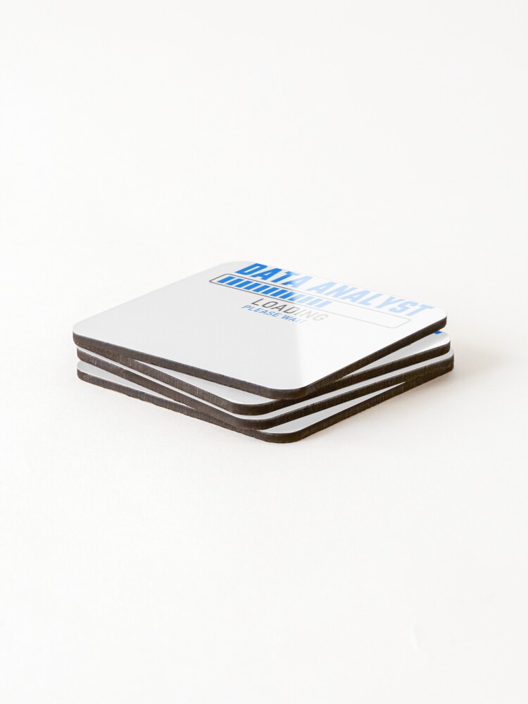 Thumbnail 4 of 5, Coasters (Set of 4), Data Analyst - Loading please wait designed and sold by VrajStudio.