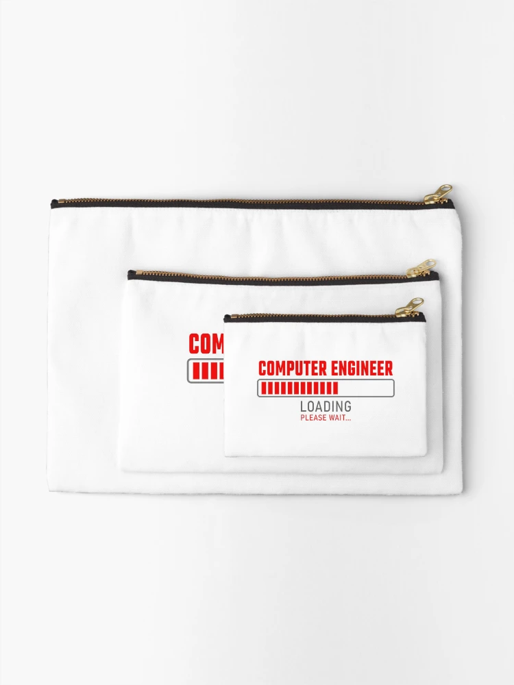 Thumbnail 2 of 4, Zipper Pouch, Computer Engineer - Loading please wait designed and sold by VrajStudio.